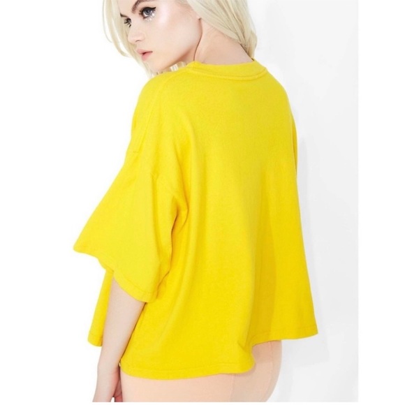 NWT REVOLVE Daydream Nation Deep Shit Tee in Golden Child Cotton Size Small - Picture 3 of 8